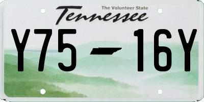 TN license plate Y7516Y