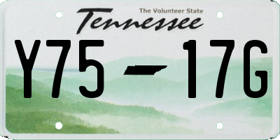 TN license plate Y7517G