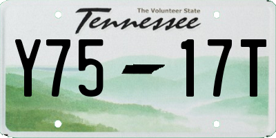 TN license plate Y7517T