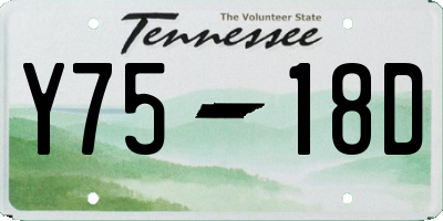 TN license plate Y7518D