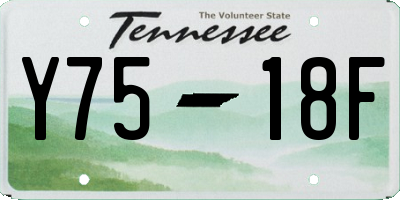TN license plate Y7518F