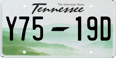 TN license plate Y7519D