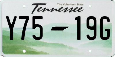 TN license plate Y7519G