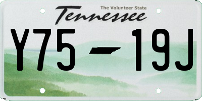 TN license plate Y7519J