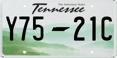 TN license plate Y7521C