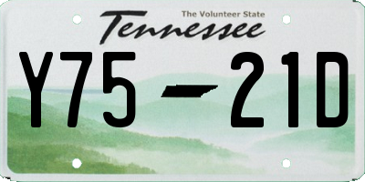 TN license plate Y7521D