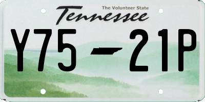 TN license plate Y7521P