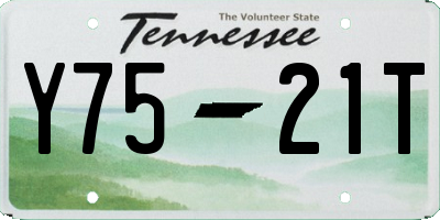 TN license plate Y7521T