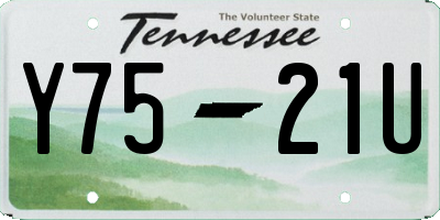 TN license plate Y7521U