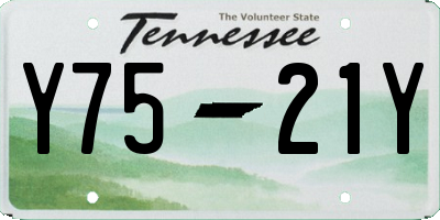TN license plate Y7521Y