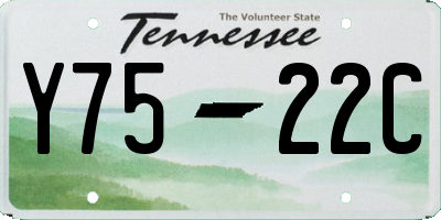 TN license plate Y7522C