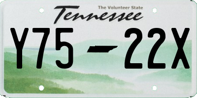 TN license plate Y7522X