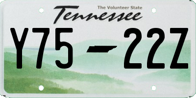 TN license plate Y7522Z