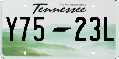 TN license plate Y7523L