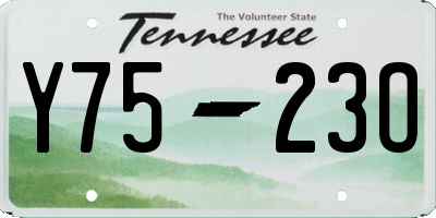 TN license plate Y7523O