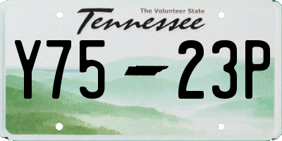 TN license plate Y7523P