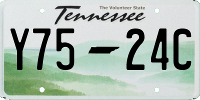 TN license plate Y7524C