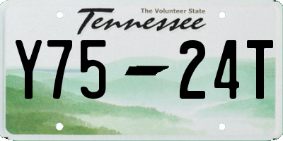 TN license plate Y7524T
