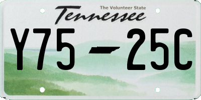 TN license plate Y7525C