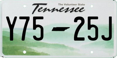 TN license plate Y7525J