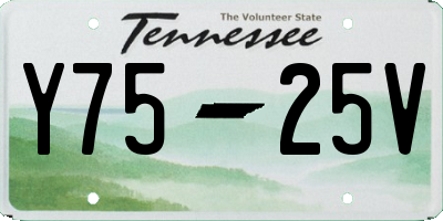 TN license plate Y7525V