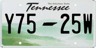 TN license plate Y7525W