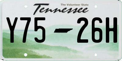 TN license plate Y7526H
