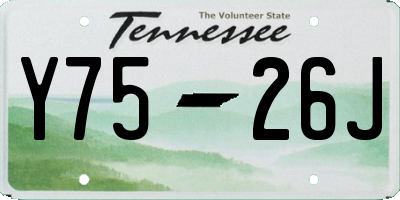 TN license plate Y7526J