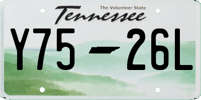 TN license plate Y7526L