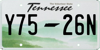 TN license plate Y7526N