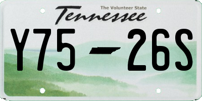 TN license plate Y7526S