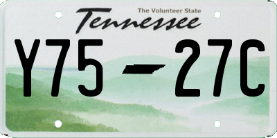 TN license plate Y7527C