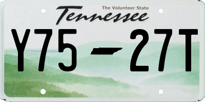 TN license plate Y7527T
