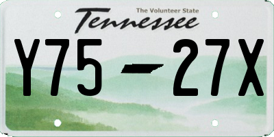 TN license plate Y7527X