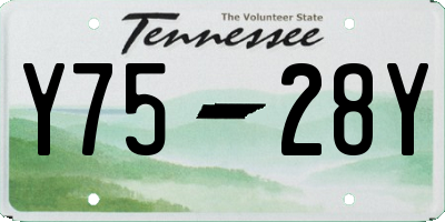 TN license plate Y7528Y