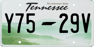 TN license plate Y7529V