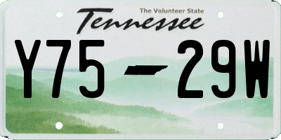 TN license plate Y7529W
