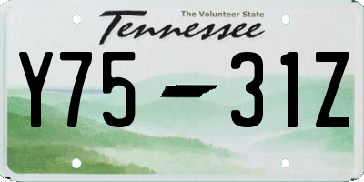 TN license plate Y7531Z
