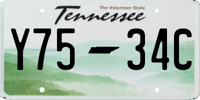 TN license plate Y7534C