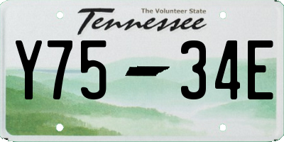 TN license plate Y7534E
