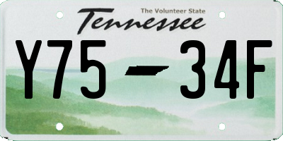 TN license plate Y7534F
