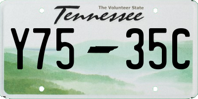 TN license plate Y7535C