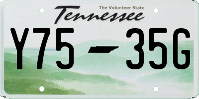 TN license plate Y7535G