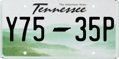 TN license plate Y7535P
