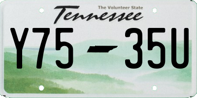 TN license plate Y7535U