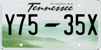 TN license plate Y7535X