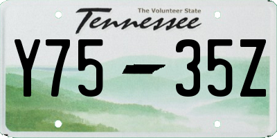 TN license plate Y7535Z