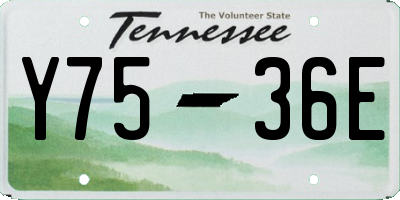 TN license plate Y7536E
