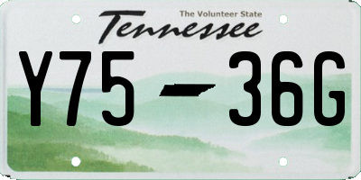 TN license plate Y7536G