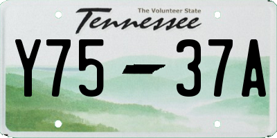 TN license plate Y7537A